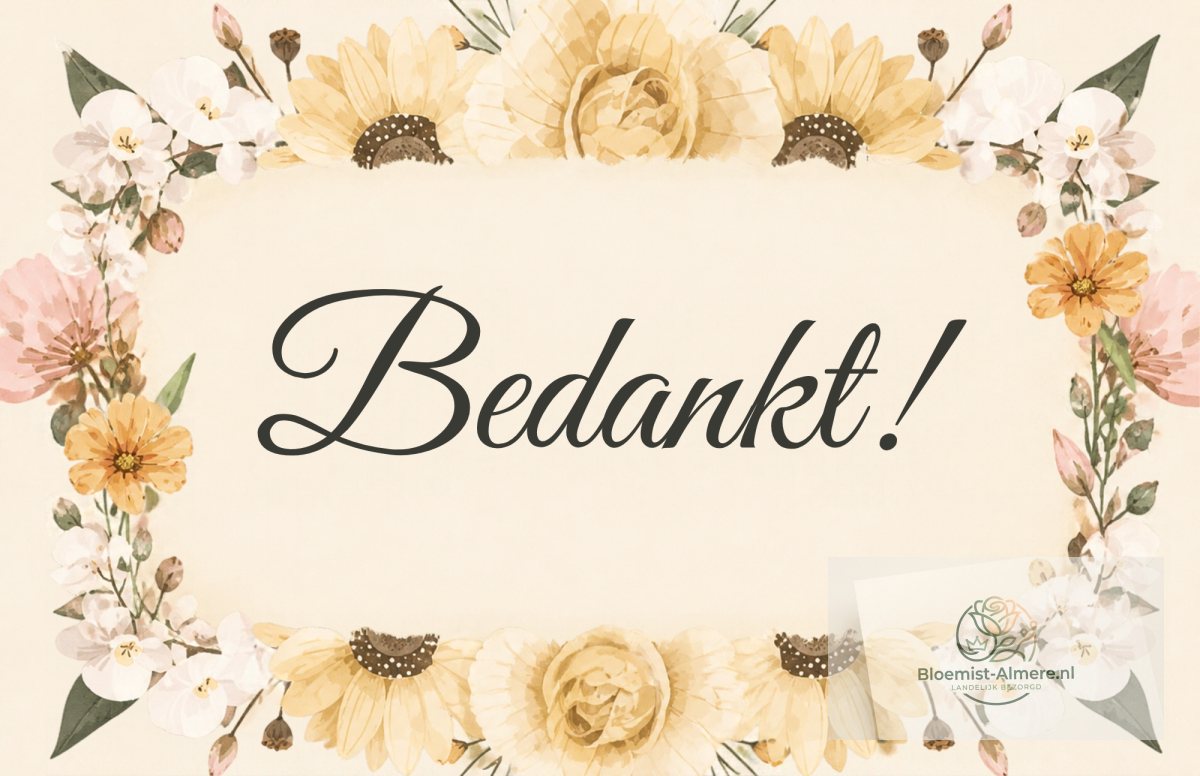Bedankt!